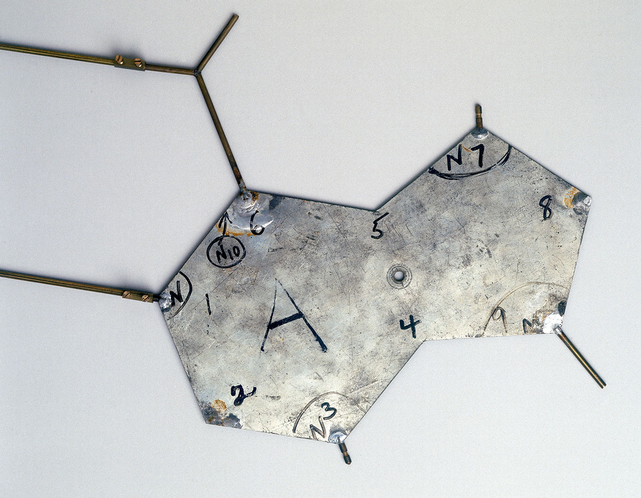 A template from an early DNA molecular model.