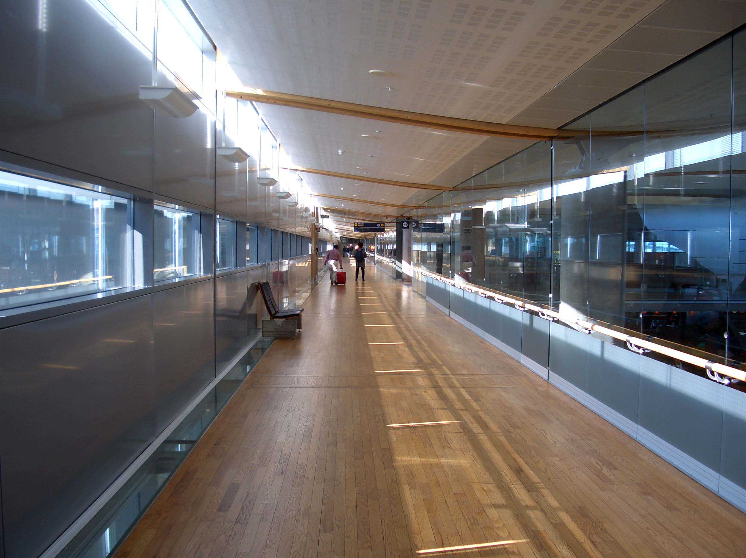 An airport arrivals hall.