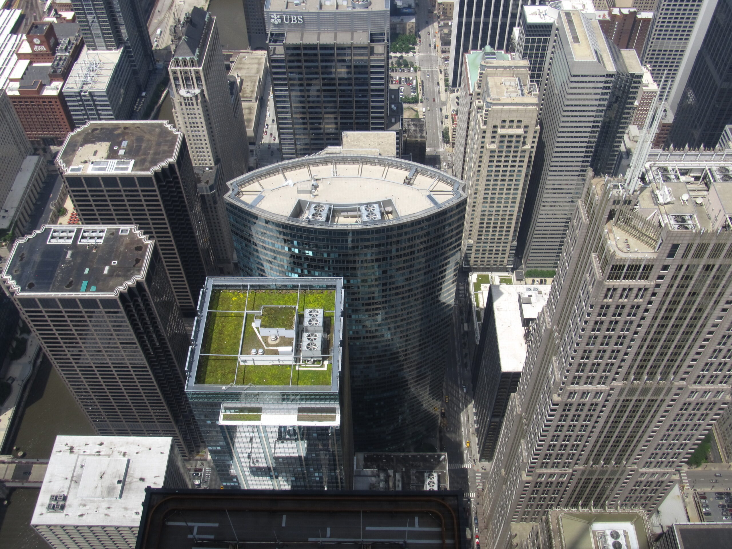 Corporate office towers.