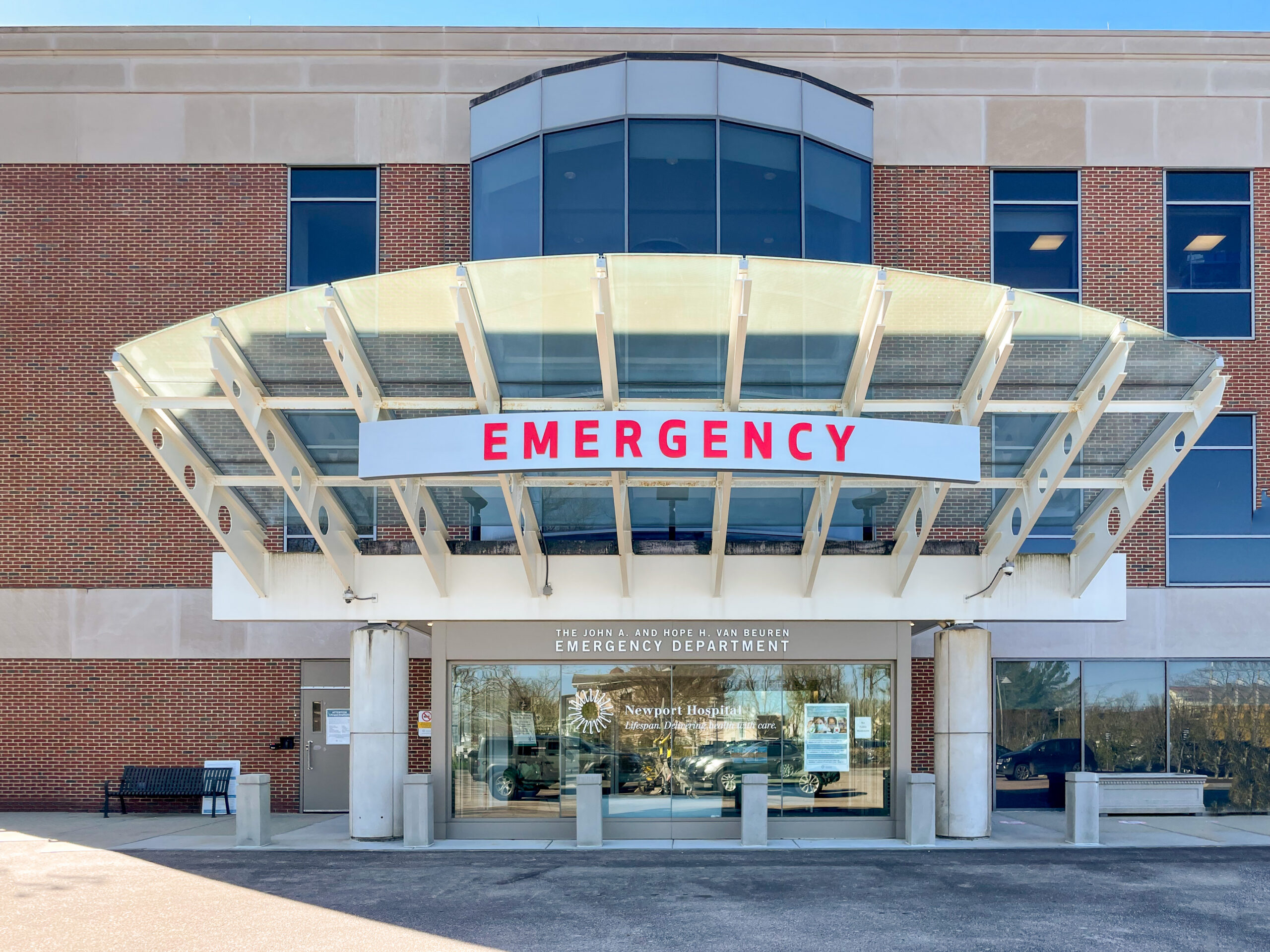 A hospital emergency department entrance.