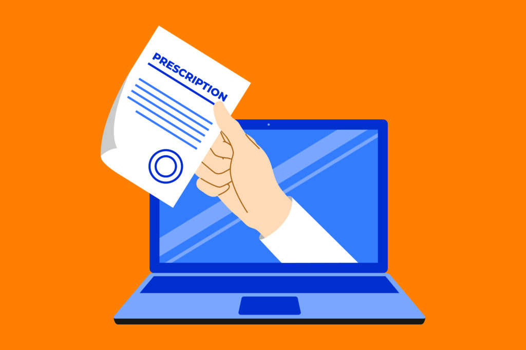 A health document displayed on a laptop screen