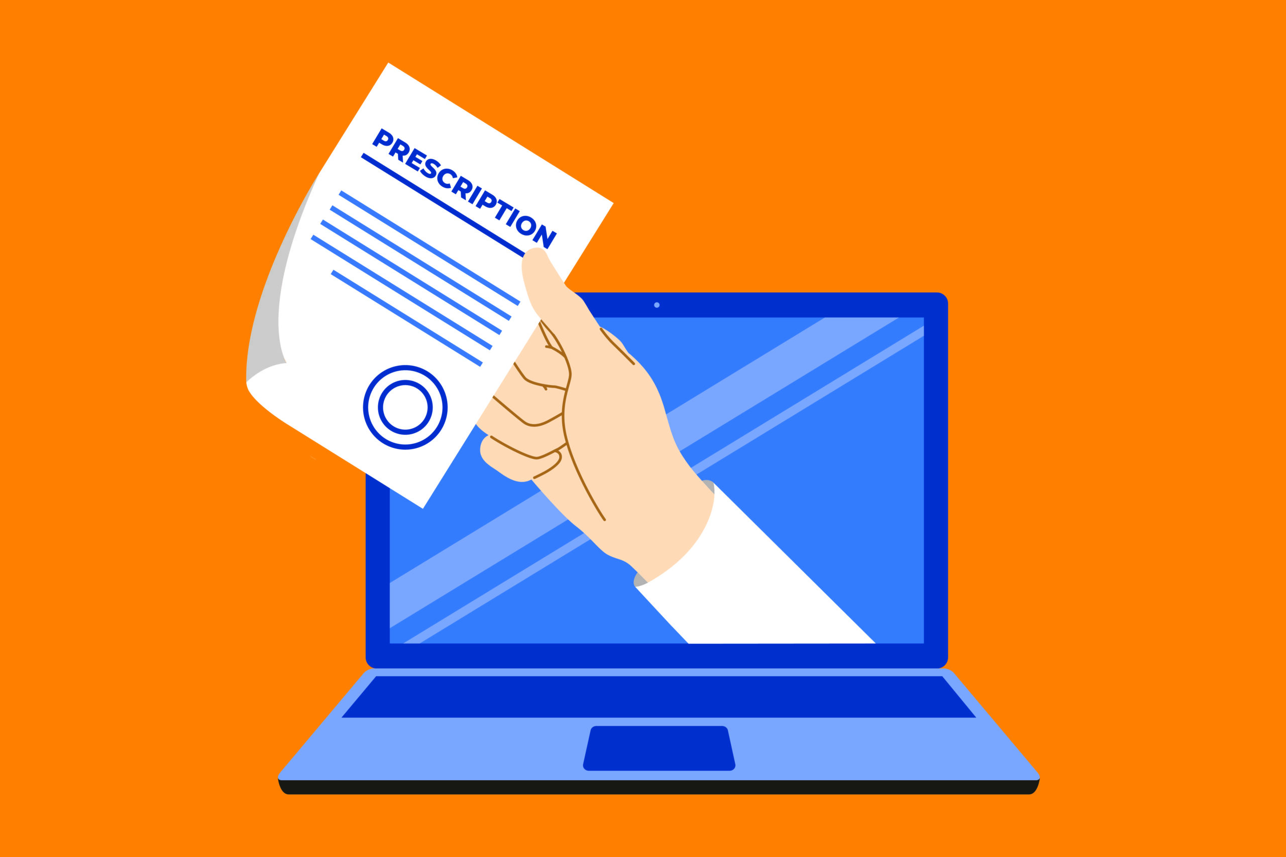 A health document displayed on a laptop screen
