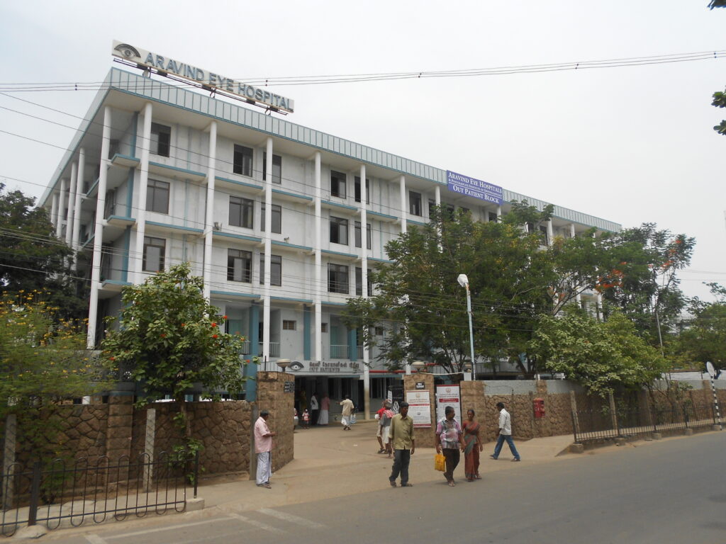 The exterior of a high-volume specialist eye hospital