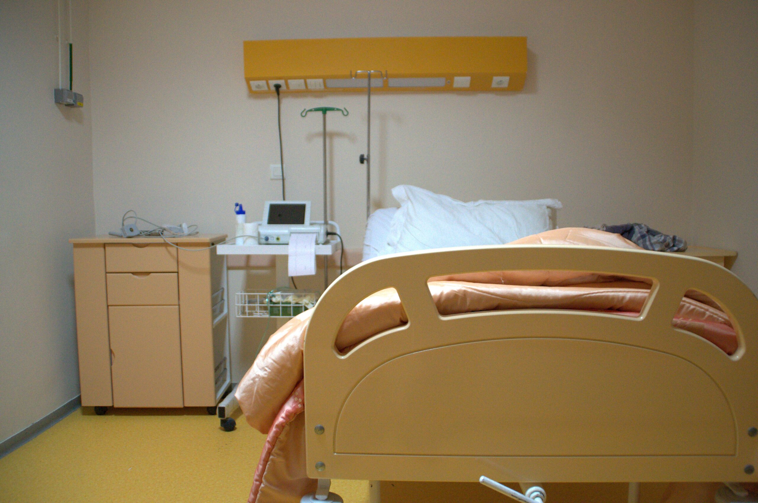 A single patient room in a private clinic