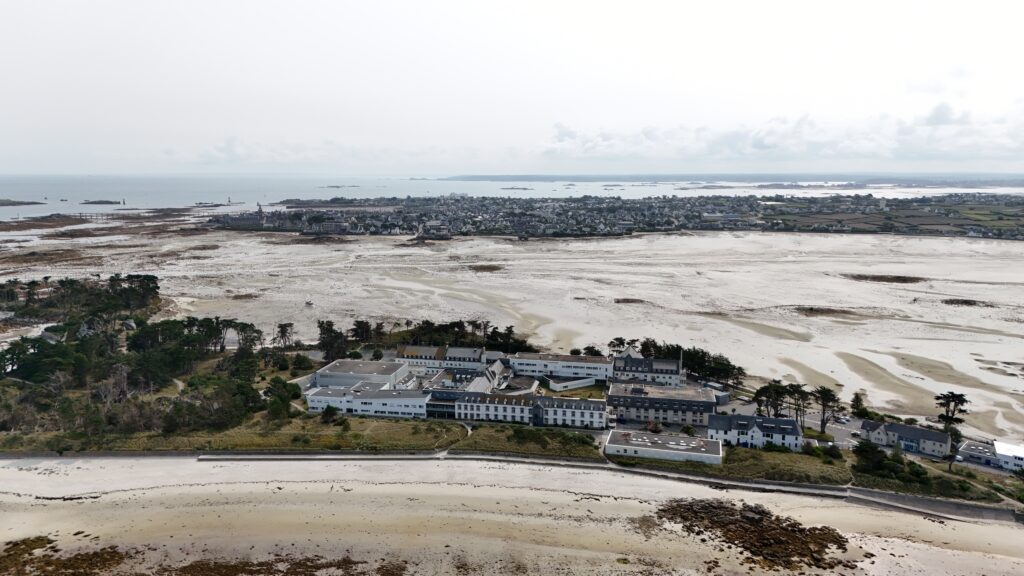 Hospital buildings at the Perharidy site in Roscoff, Brittany, France