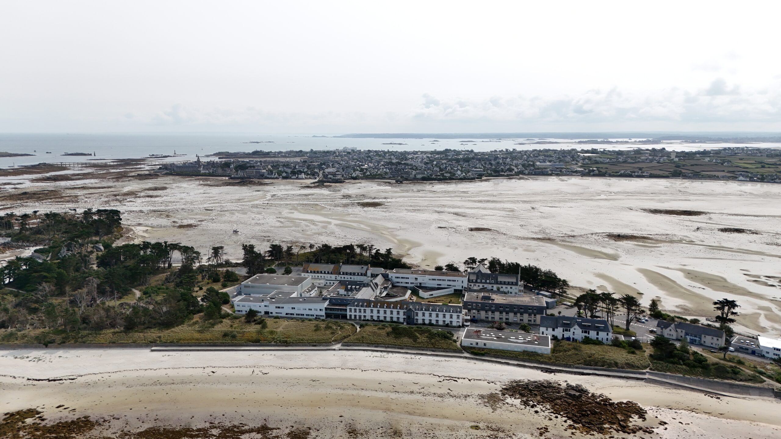 Hospital buildings at the Perharidy site in Roscoff, Brittany, France