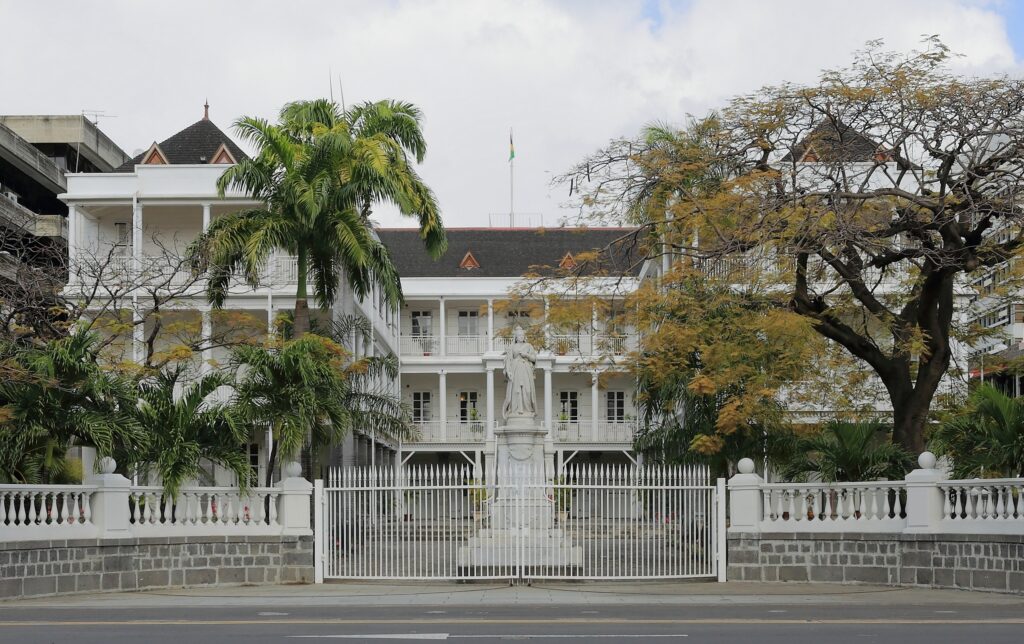 The Government House in Port Louis, Mauritius