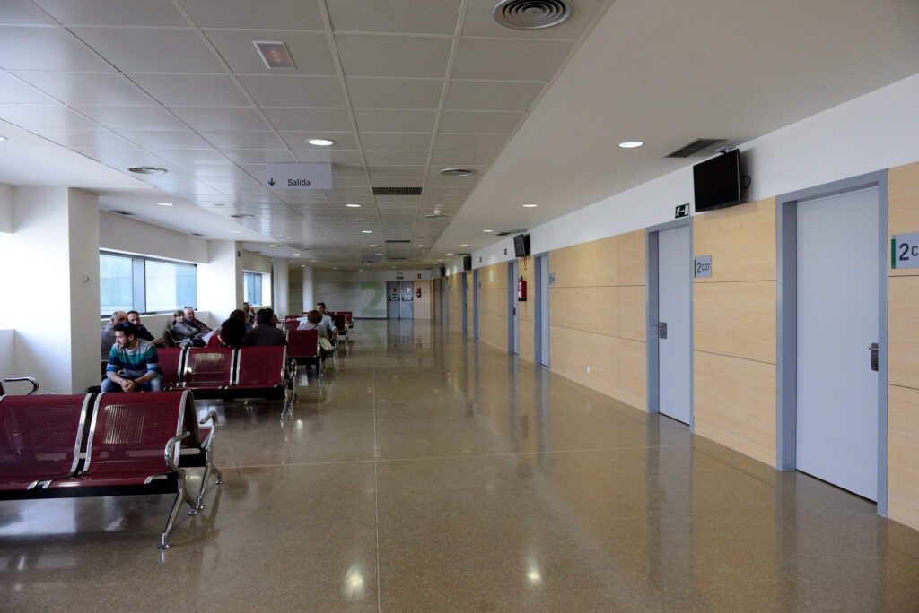 A hospital outpatient waiting area