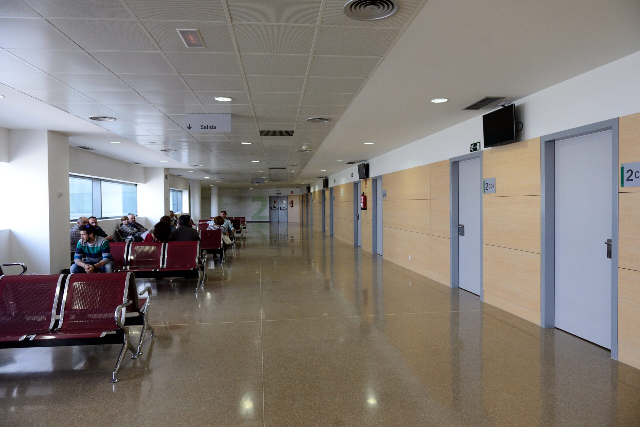 A hospital outpatient waiting area