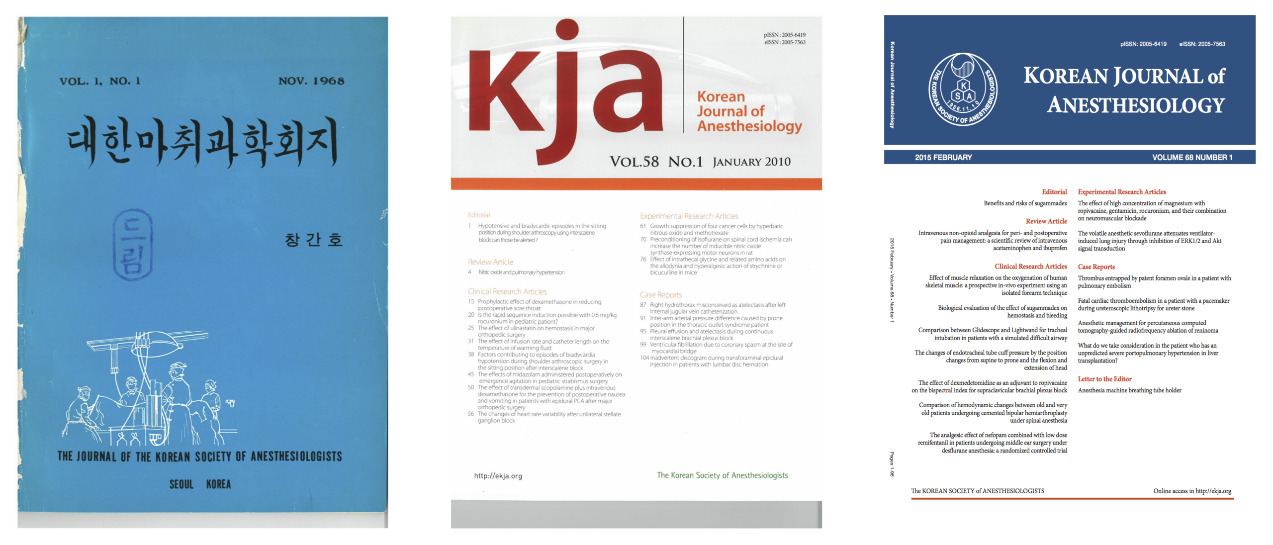Covers of successive issues of a peer-reviewed medical journal