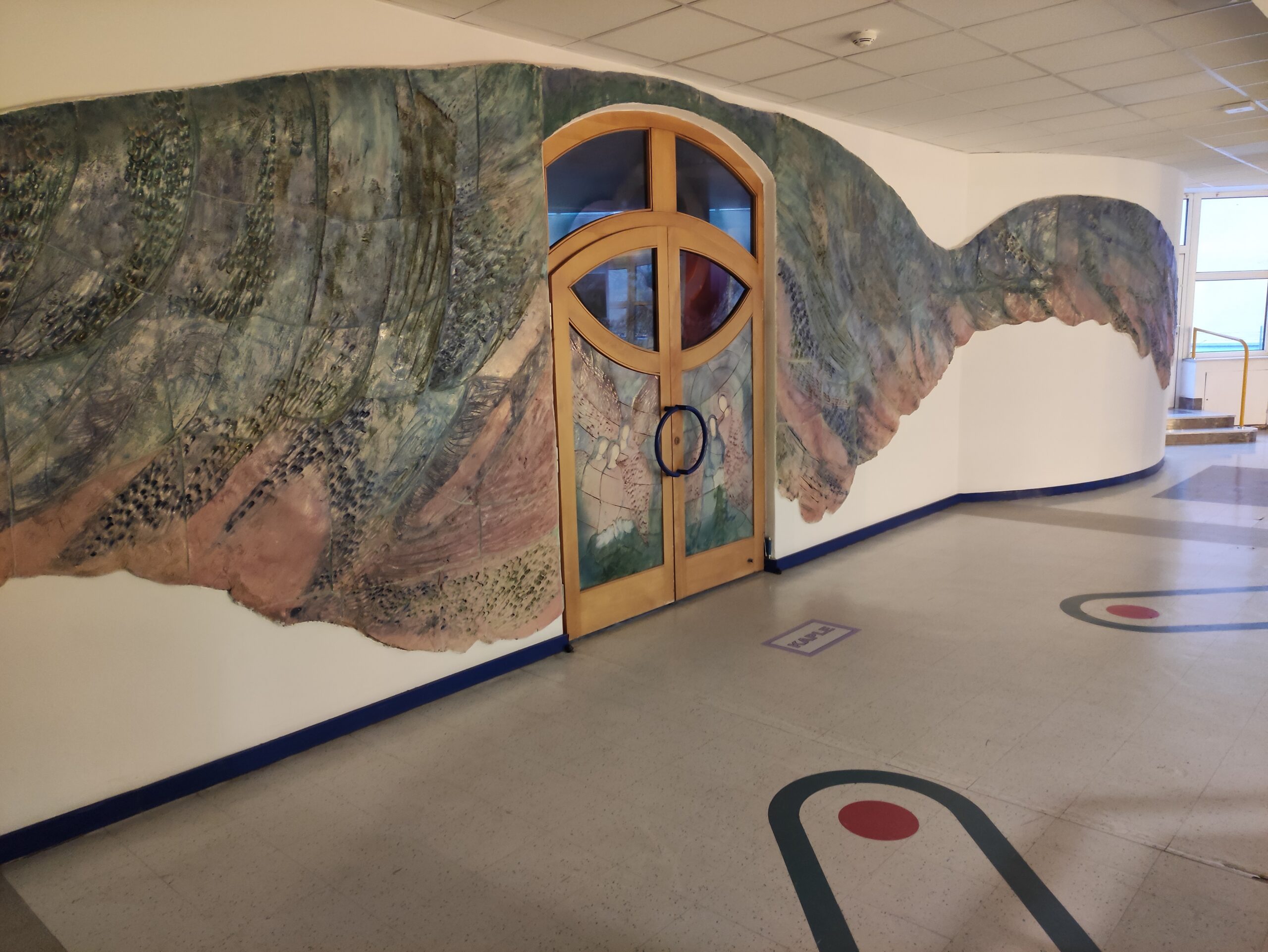A quiet chapel space inside a university hospital