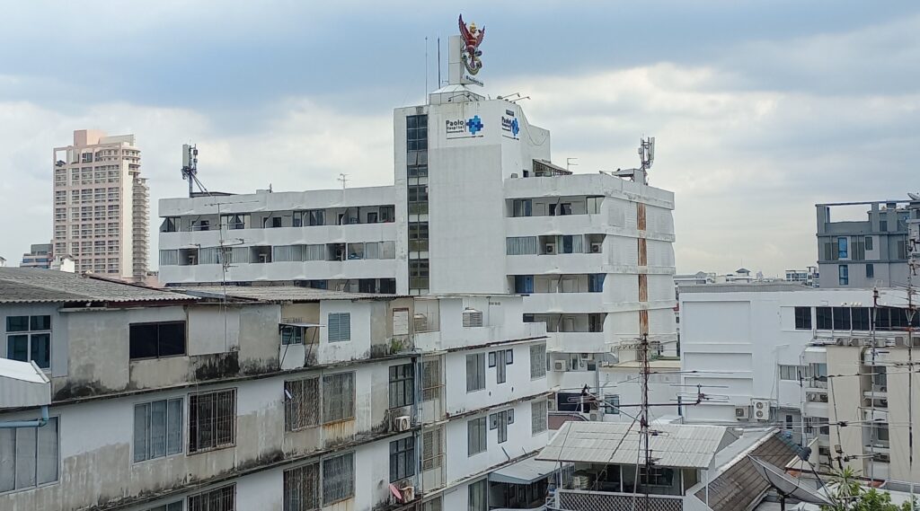 A private hospital building in Bangkok